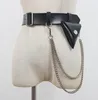Bälten Seebeautiful Metal Chain Pin Buckle avtagbar mini Bag Pu Leather midja alla matchar kvinnor sommaren 2022 mode e966bälten för 22