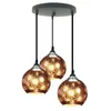 Pendelleuchten Nordic Modern Hängeloft 7 Farbglas Glanz Lampe Industrie Dekor Leuchten E27/E26 für Küche Restaurant E2Pendant