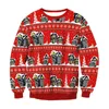 Мужчины Женщины Санта -Уродливое Рождественское свитер 3D Смешное печатное осеннее зимнее новинка свитер.