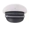 Men039s Military Balise Hats Flat Navy Captain Policeman Cap Security Uniformer Costume Cosplay Stage Performance Caps1945565