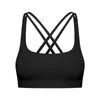 Cross Shoulder Strap Women Tank Tops Yoga Sports Bra Back Three Row Buckle Underwear Shockproof Upper Support Training Fitness Gym Clothes