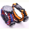 Outdoor Emergency bracelet Portable camping Hiking Multifunctional Paracord Survival Bracelets tool First aid kit bracelets watch with compass