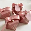 Caja de regalo con forma de diamante, caramelos de papel, embalaje de Chocolate, recuerdos de boda para invitados, fiesta de cumpleaños de Baby Shower 220427