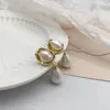 2022 Dangle & Chandelier Fashion Metallic Pearl Earrings Personality High Grade 2022 New Drop Dangle Earings For Women