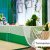 Party-Dekoration, 5 m x 1,5 m, weißer Polyester-Spitzenstoff für Hochzeitshintergründe, Zeremonie, Bogen, Vorhänge, Veranstaltungsort, hängende Dekorationen, Gastgeschenke