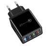 4 ports Charge rapide rapide QC3.0 Hub USB chargeur mural 3.5A adaptateur secteur prise ue US chargeurs de batterie de téléphone de voyage
