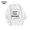 Mens dames aangepaste hoodie diy tekstpatroon geprinte wollen kleding sporten casual Koreaanse ronde nek 220722