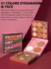 Handaiyan Eyeshadow Kit 31 Colors Eye Shadow Palette and Blush Highlighter Makeup Brighten Long-lasting Easy to Wear Pearly Matte WITH USPS