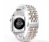 Bling Diamond Kristal Kayış Bilezik Saat Bantları 40mm 44mm Apple Watch Band Serisi 6/5/4 için Kadınların Akik Kayışı