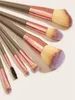 Portable 7pcs Makeup Brushes Ensembles Cosmetic Brush Foundation Foundation Eyeshadow Eyeliner Making Up Brush Kits with Pu Leather Bag1694670