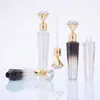 Diamant diy lip glanzend buizen flessen duidelijke lege lip glazuur buis lippen glosses reizen fles verpakking containers navulbare 3ml