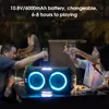 W-King T9 Pro 실외 스피커 휴대용 120W 파워 스테레오 무선 Bluetooth 파티를위한 RGB 조명이있는 기타 입력을위한 RGB 조명이있는 스피커