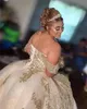 Champagne Gold Off Shoulder Halter Shining Quinceanera jurken Sweet 16 Girls Princess Birthday Party Dress Vestidos de XV Anos 2022