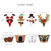 Other Festive & Party Supplies Sets Christmas Cupcake Decorations Holiday Cocktail Topper Cups WinterOther