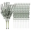 Couronnes de fleurs décoratives 1 ensemble de tiges d'eucalyptus artificielles de 18 pouces, fausse verdure pour décoration de Table basse, ferme, maison, mariage, décoration