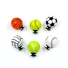 3D Sport Ball Croc Charms Kunststoff Schuh Charm Dekoration Schnalle Zubehör PVC Clog Knöpfe Pins M4093