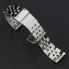 18 20 22 Banda de reloj de acero inoxidable de alta calidad de alta calidad para Breitling Watch Strap Men Pushelet Button Button Oculto en 220816