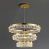 Pendant Lamps Crystal LED Chandelier For Living Room Dining Bedroom Loft Home Gold Fashion Modern Round Lamp Hanging Lighting FixturePendant