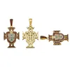Colliers pendentifs Style européen et américain de haute qualité or argent Portugal Cravejado cubique Zircon collier pendentif bijoux pour cadeau