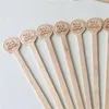 Düğün Kokteyl Partisi Karıştırma Çubukları Özel Graved İçme Karıştırıcıları Vintage Birchwood Sticks İçecek Toppers 20220611 D3
