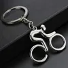 Punk Sport Man Keychain Metal Bicycle Bike Cycling Riding Keyring Key Chains Hanging Accessories Stainless Steel