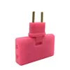 EU-anslutningsplugg Elektrisk adapter 3 i 1 Adapter Mini Outlet Power Splitter Converter Socket 180 graders rotation Justerbar