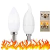 E14 E27 Candle Flame Lamp AC85-265V Creative Dynamic Flame Effect Light Bulb Christmas Decorations Lights Atmosphere Lamp H220428