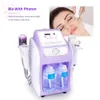 6 en 1 Hydro Ultrasónico Piel Limpiador profundo Depurador de agua Cuidado de la piel fría caliente Máquina de belleza facial