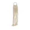 Mini portachiavi Macrame Ciondoli per borse Boho con nappe Accessorio artigianale per portachiavi per auto Portafoglio per telefono