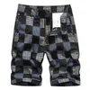 Men's Shorts Summer Fashion Checkerboard Cargo Mens Clothing Plaid Print Cotton Men Streetwear Tactical Short Pants Man ShortsMen's