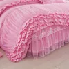 Palace Style Bedding Set Princess Quilt Cover Single Piece Lace bed sets With Pillow case Double Household