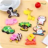 Cartoon Animal Magnet Fridge Carton ￭m￣s PVC Adesivo colorido Refrigerador de pl￡stico 3D Mobili￡rio de casa fofo decorar SXAUG15