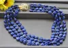 Kedjor Natural 4Row 19 "12mm Blue Lapis Lazuli Coin Necklace Czchains