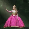 Girl's Dresses Little Girls Princess Fancy Cosplay Carnival Dress For Girl Costume Children Kids Robes Rose 4-10Y Baby Clothes Gown