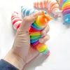 Fidget Toys Slug Articulated Flexible 3D Slugs Funst fidget speelgoed alle leeftijden reliëf anti-angst zintuiglijk voor kinderen Aldult W0