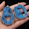 Pendant Necklaces Natural Semi-precious Stone Blue Crystal Bud Silver-plated Pendantfor Jewelry Making Bracelet DIY Necklace Accessorie Whol