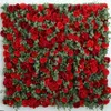 Decorative Flowers & Wreaths Red Flower Wall Decoration Panel Silk Rose For Wedding Background Bridal Shower Baby Girl Room Home Party Decor