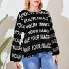 Women's Plus Size T-Shirt Your Image Customized T Shirts Custom Made Design Modern Shirt Woman Long Sleeve Street Wear Tops Print Top Tees 6