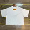 22SS Hommes Femmes Designers T-shirts Tee Creux Out Lettre de broderie Coton à manches courtes Col ras du cou Streetwear Xinxinbuy Noir Blanc XS-L