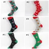 10 paia / lotto Calzini di Natale 6 calza di cartone animato di stile Calzino di stampa di Babbo Natale unisex Calza di Natale casual Calzino sportivo di Natale