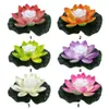 Wodoodporne LED pływające Lotus Light Bateria Operowana Lily Flower Wishing Night Lampa Basen Ogród Dekoracja ślubna w ogrodzie
