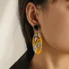Bengelen kroonluchter trendy geometrische acryl druppel oorbel voor vrouwen ongebruikelijke hangers oorbellen grote verklaring Koreaanse sieraden.