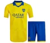 22 23 Boca Juniors Hommes enfants football Jersey fans version joueur Camiseta 2022 2023 VILLA SALVIO MEDINA VARELA Tercera Jaune Salvio Pav￳n maillot de football