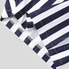 Men's Tracksuits Men's Men Striped Jumpsuit Casual Shorts Sleeve Summer Bodysuit Turn-Down Collar Elastic Waist Playsuits Overall