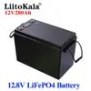 LiitoKala Batteria al 100% di marca 12V 300Ah 280Ah 200Ah LiFePO4 con batteria 150A BMS 12.8v per sistema di accumulo solare RV E-scooter