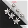 Ringos de nariz pregos S925 REAL GENUINO BULTION RING PEGO PURO DE ZIRCON STAR SOM