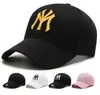 Ny mode bomullsbaseballmössa mitt brev broderade män kvinnor solskyddsmedel hatt platt bill hip hopvatten snapback hattar gorras