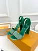 donne 2022 nuova piattaforma Heantiangao sandali con tacco alto in vera pelle modelli di lettere primavera estate design del marchio con marchio scarpe da sposa per feste di alta qualità