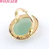 Anello in pietra naturale al quarzo Facted a forma di uovo CZ anelli con strass zircone aperti regalo gioielli regolabile BO928