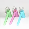 glow in dark silicone oil rigs bong water pipe Hookah with glass bowl high quality silicone hand pipes